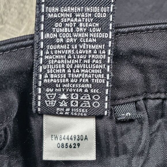 7 For All Mankind Bair The Ankle Skinny Jeans Womens Size 28 Black Stretch - Picture 9 of 12